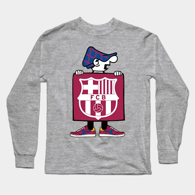 Visca Barca Long Sleeve T-Shirt by lounesartdessin